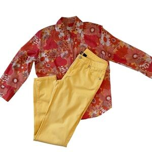 Bisou Bisou Yellow Pants Size 2